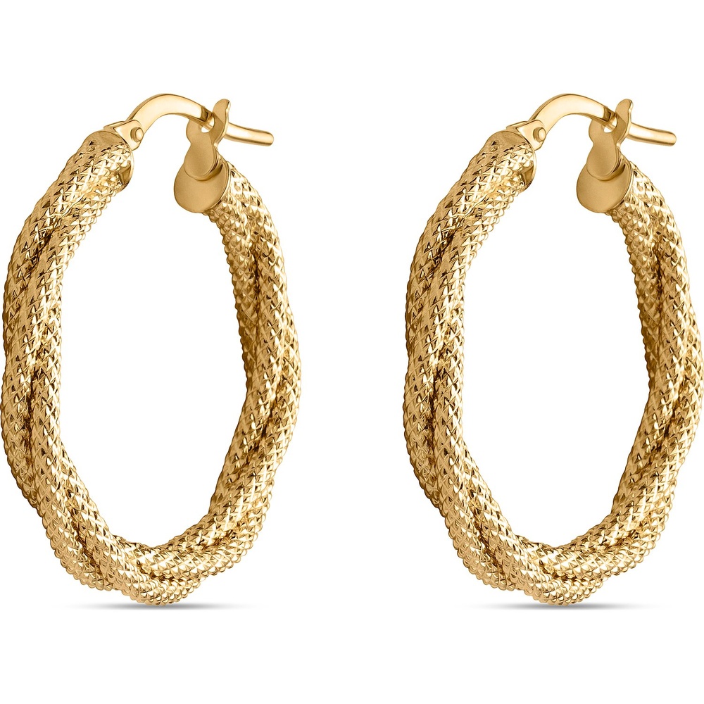 Valeria Créoles 585 Or jaune Boucles d'oreilles