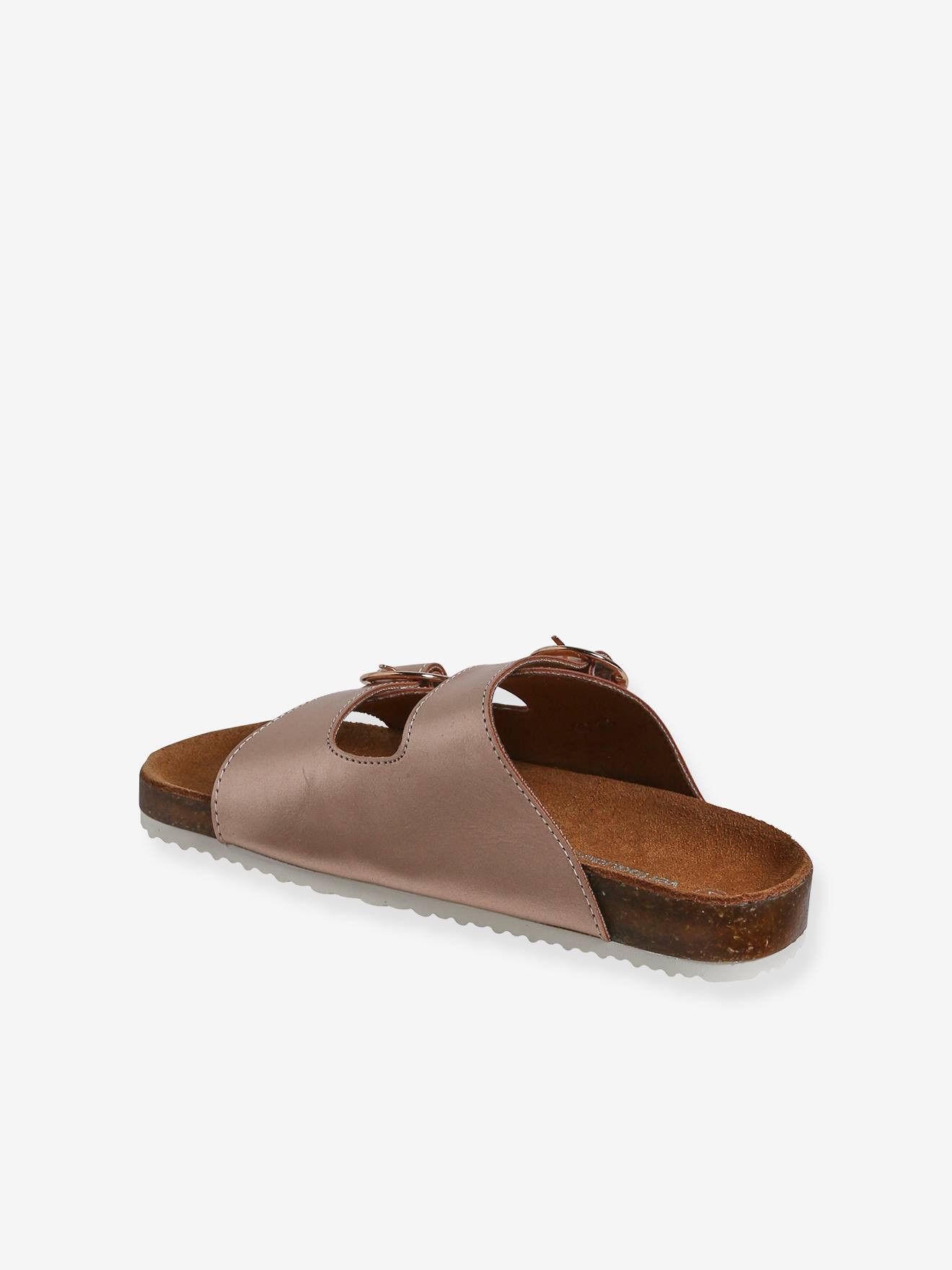 Vertbaudet Kinder Sandalen mit 2 verstellbaren Riemen - gold
