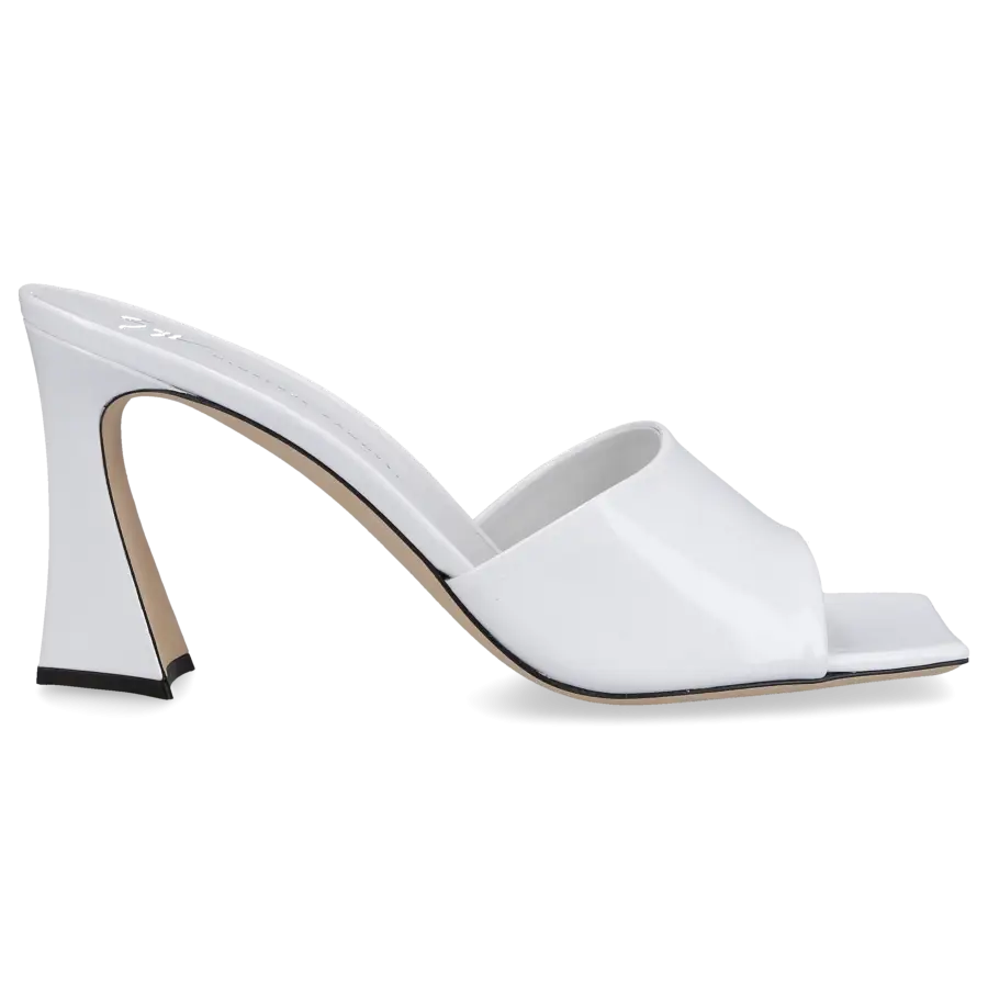 Giuseppe Zanotti - Pantoletten SOHLENE Lackleder - weiß