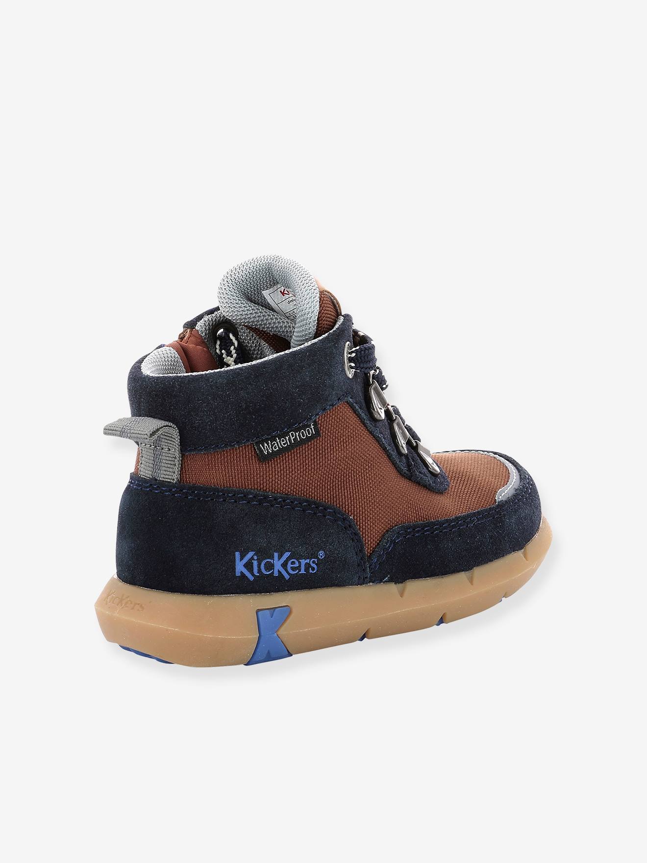 Baskets sneakers garçon Juniby KICKERS® marine marron
