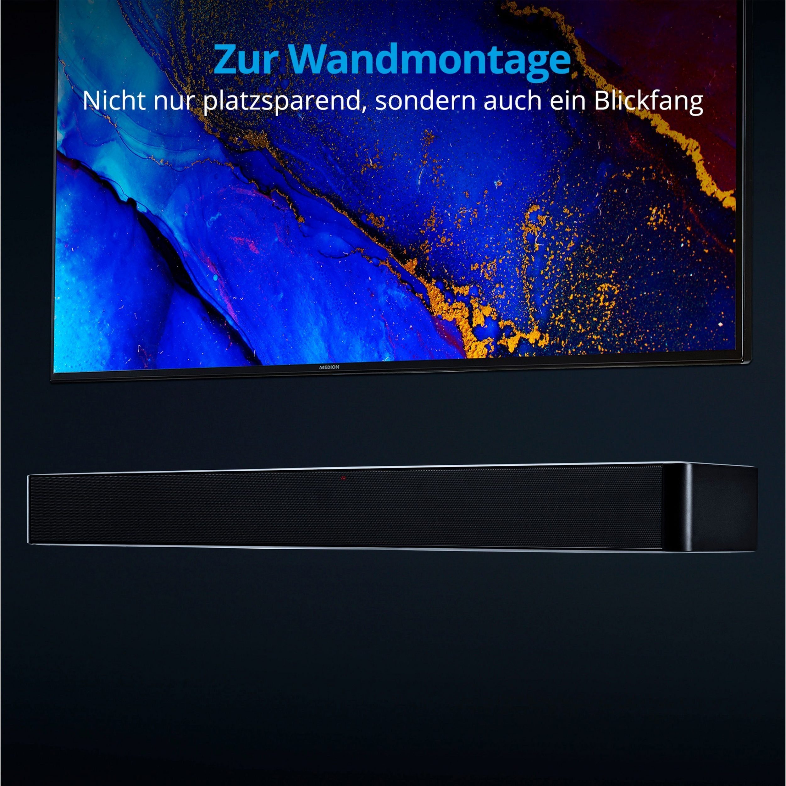 Medion® MEDION P61155 (MD 44055) 2.0 Soundbar mit Bluetooth, Touch-Steuerung Soundbar