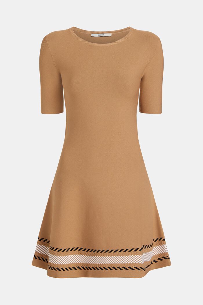 Nahtloses Mini-Strickkleid