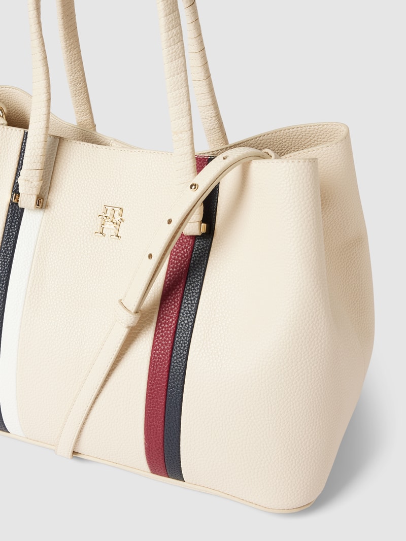 Handtasche in Leder-Optik in sand