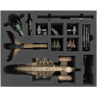 Feldherr Full-Size Schaumstoffeinlage für Star Wars X-Wing C-ROC Kreuzer, Hounds Tooth, JumpMaster 5000 und Slave 1