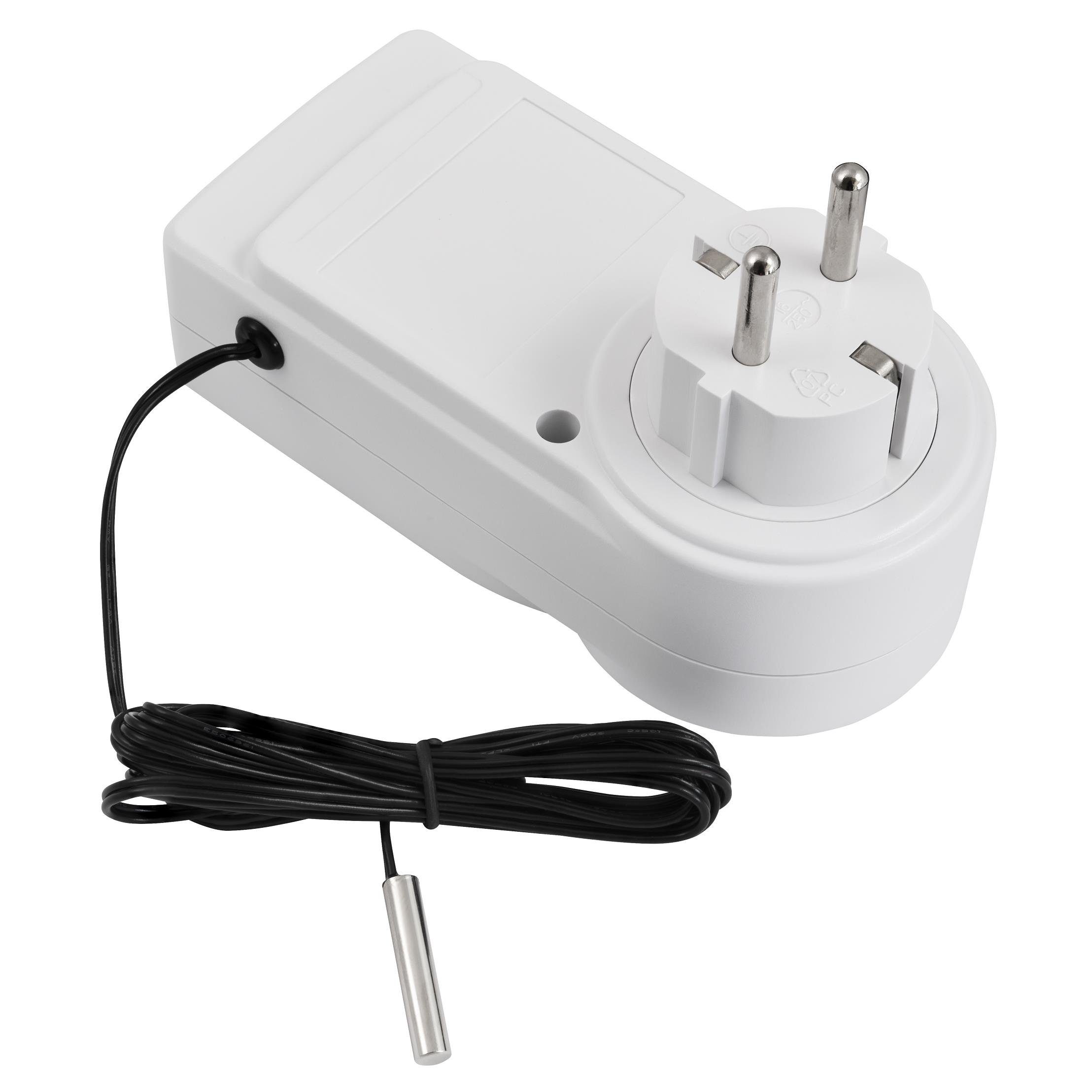McPower Steckdosen-Thermostat MC POWER - Digitales Steckdosen-Thermostat mit Fühler, TCU-441