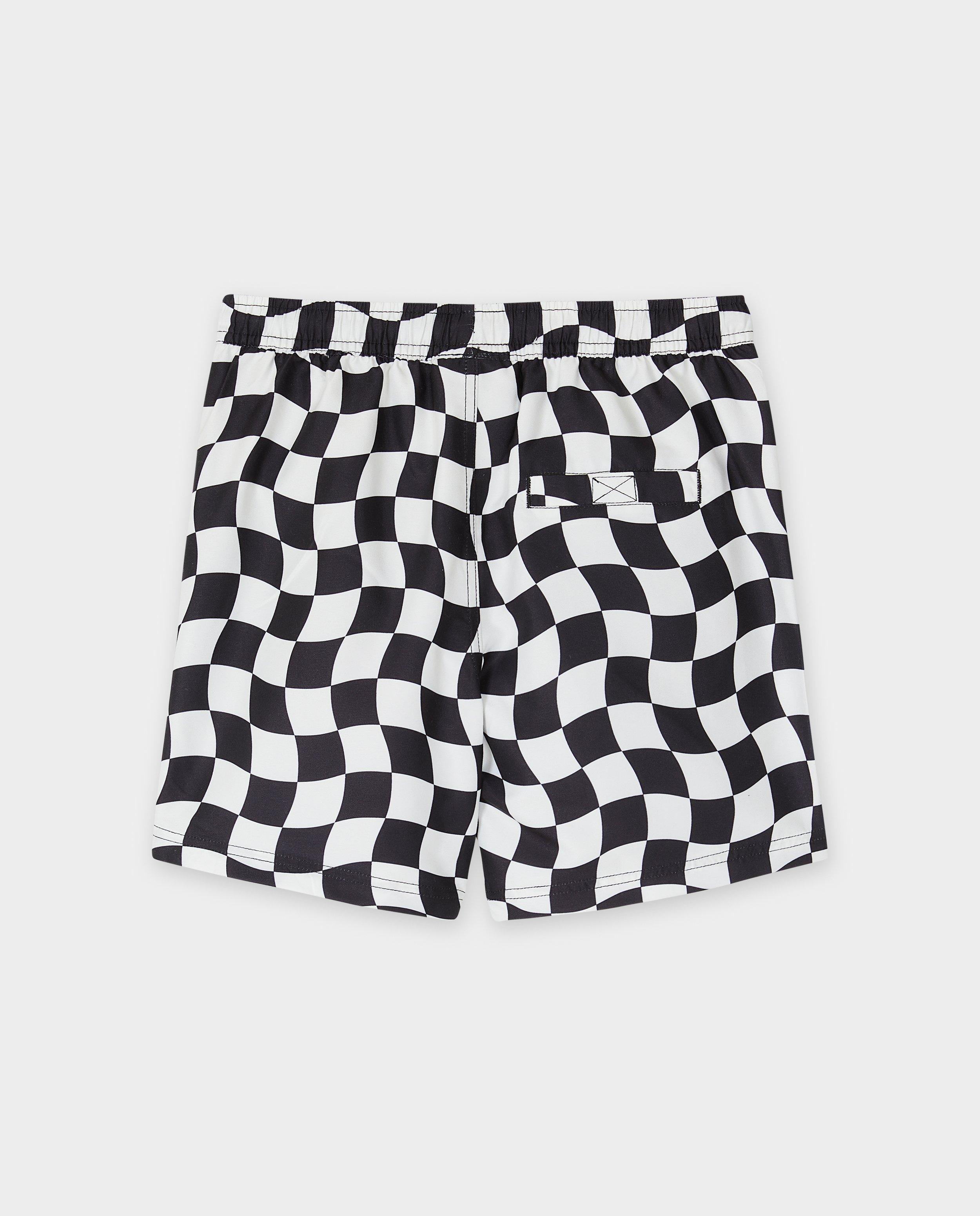 Pantaloni scurți de baie Fish & Chips în carouri, 128-170 negri