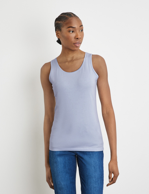 Basic Top aus nachhaltigem Baumwoll-Stretch