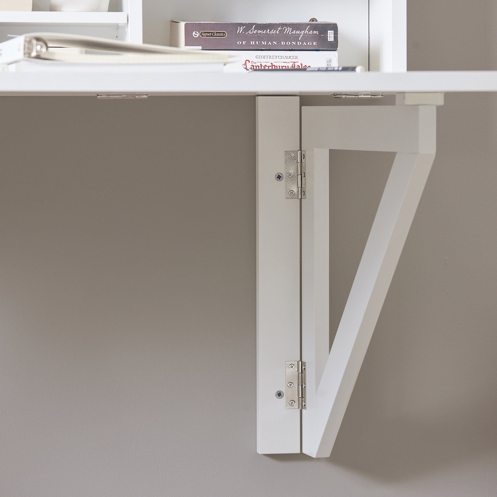 SoBuy Klapptisch FWT07, Wandklapptisch Schreibtisch Wandschrank Küchentisch Esstisch Weiß