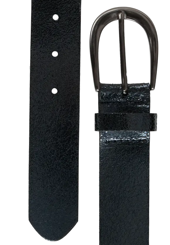 Street One Crushed Foil Leather Belt