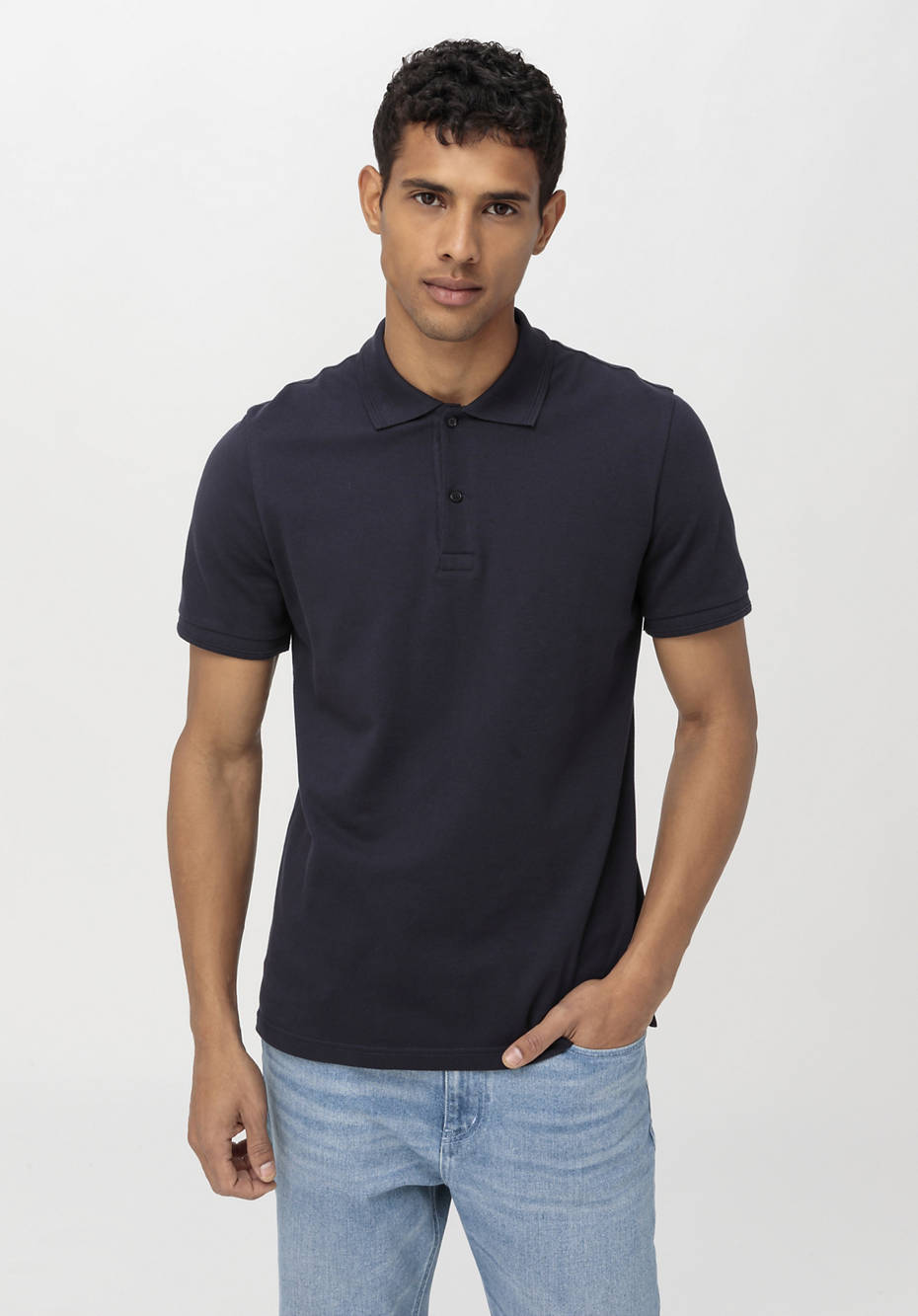 Poloshirt Zwirnjersey aus reiner Bio-Baumwolle