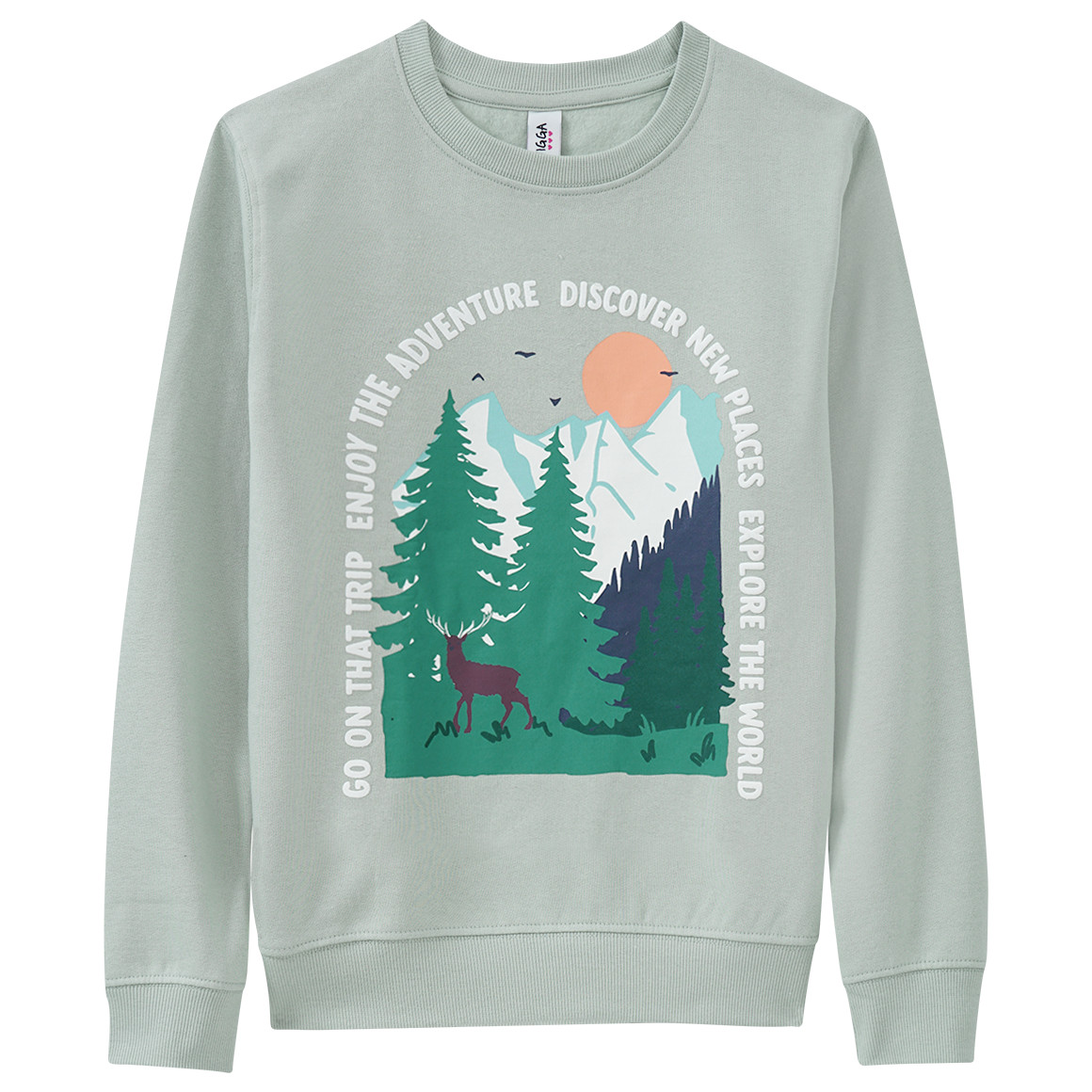 Mädchen Sweatshirt mit Wald-Print