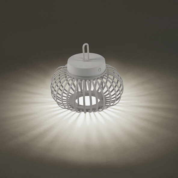 LED-Akku-Tisch- und Bodenleuchte Korga, greige, ⌀ 25 cm