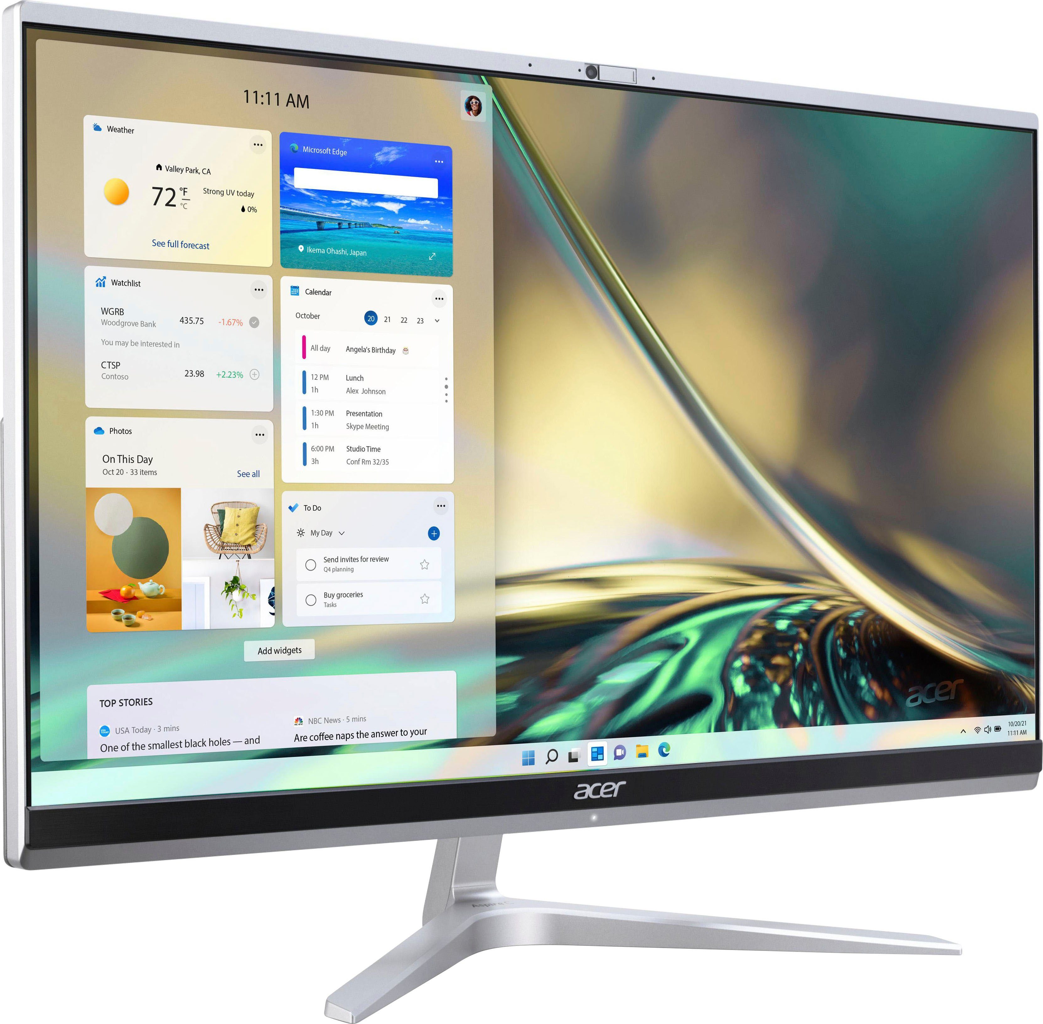 Acer Aspire C24-1650 All-in-One PC (23,8 Zoll, Intel® Core i5 1135G7, Iris® Xe Graphics, 8 GB RAM, 512 GB SSD, Luftkühlung)