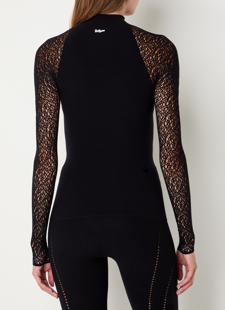 Wolford smalki adīts tops ar ažūra detaļām