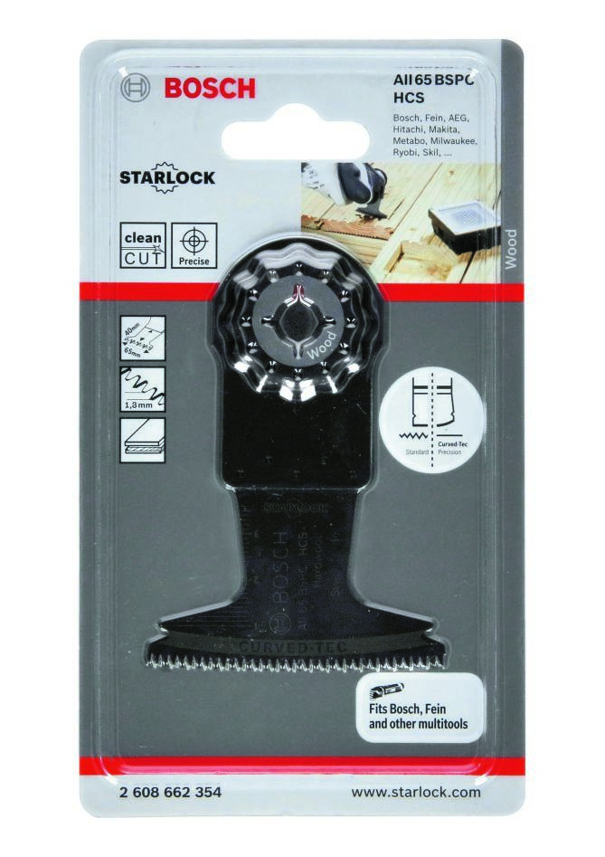 Bosch Blauw Accessoires 2608662354 AII 65 BSPC HCS invalzaagblad SL Hard Wood 65 mm 1 stuks