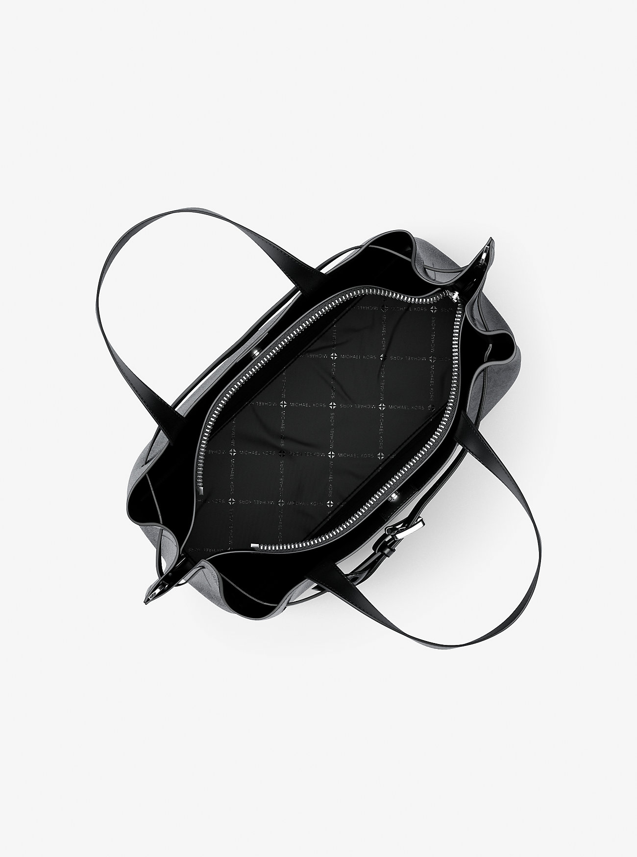 Emilia Medium Signature Logo Satchel - BLACK