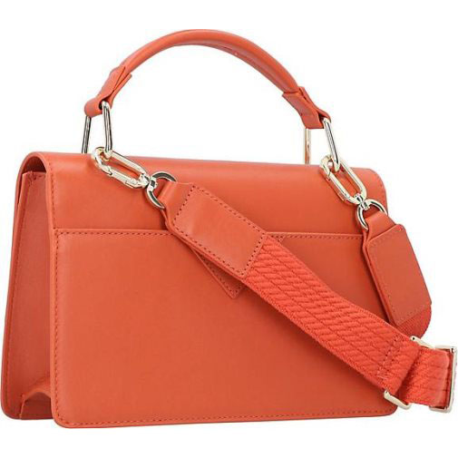 TOMMY HILFIGER Push Lock Leather Handtasche Leder 25 cm