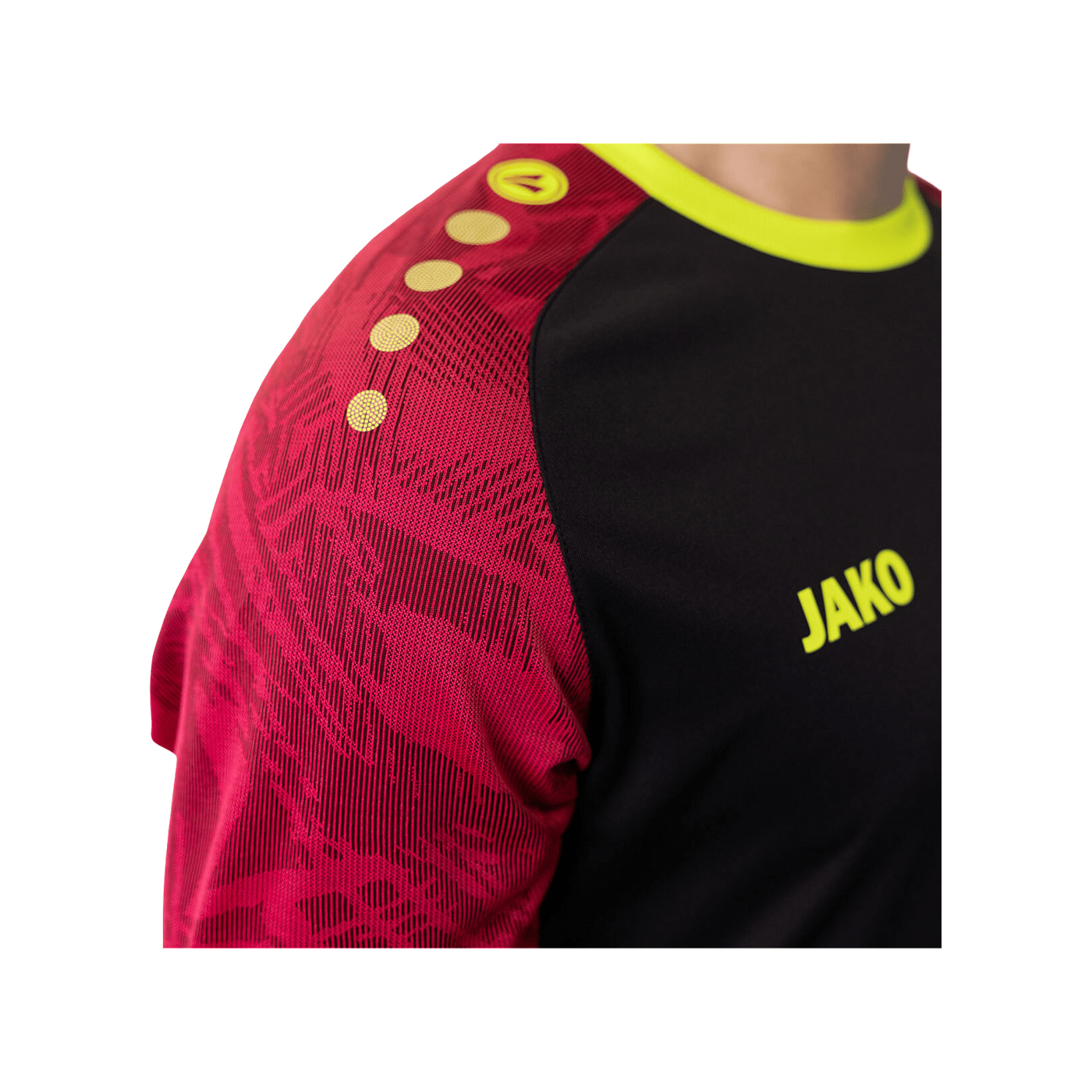 JAKO Iconic Trikot Schwarz Pink Gelb F805