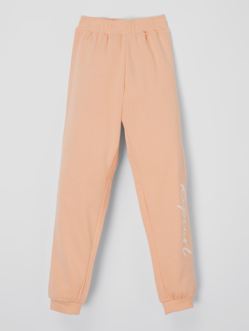 Sweathose mit Logo in apricot