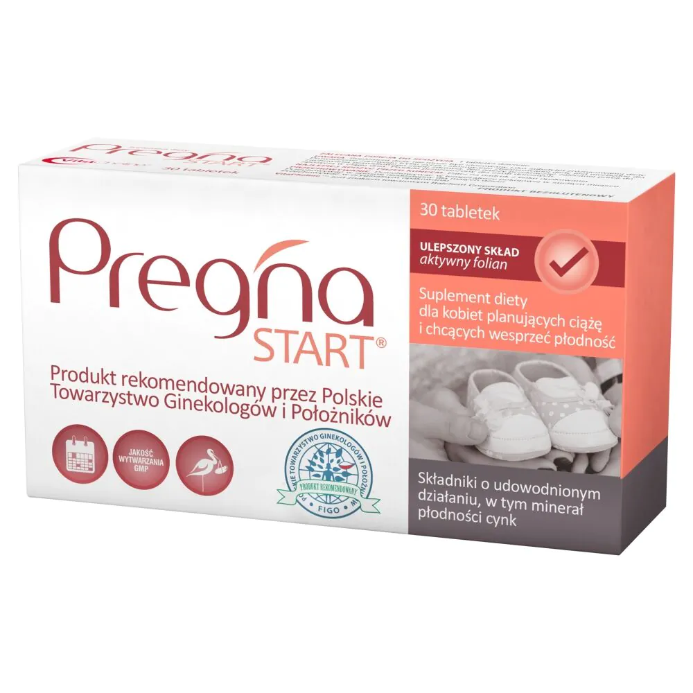 Pregna Start, maisto papildas moterims, planuojančioms nėštumą, tabletės