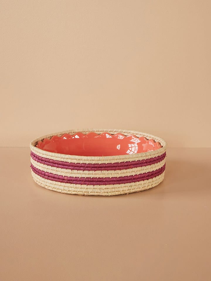 Rice Korb in Beige/ Lila - (H)9 x Ø 35 cm günstig kaufen onesize