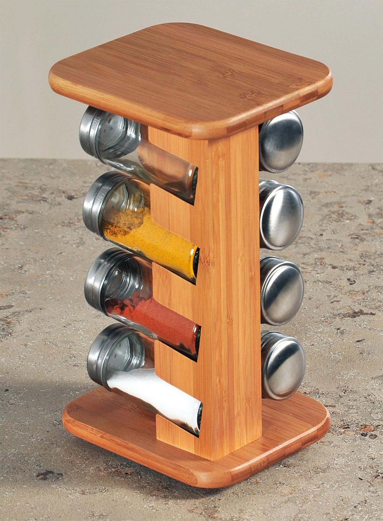 KESPER for kitchen & home Gewürzkarussell, (8-tlg), Bambus