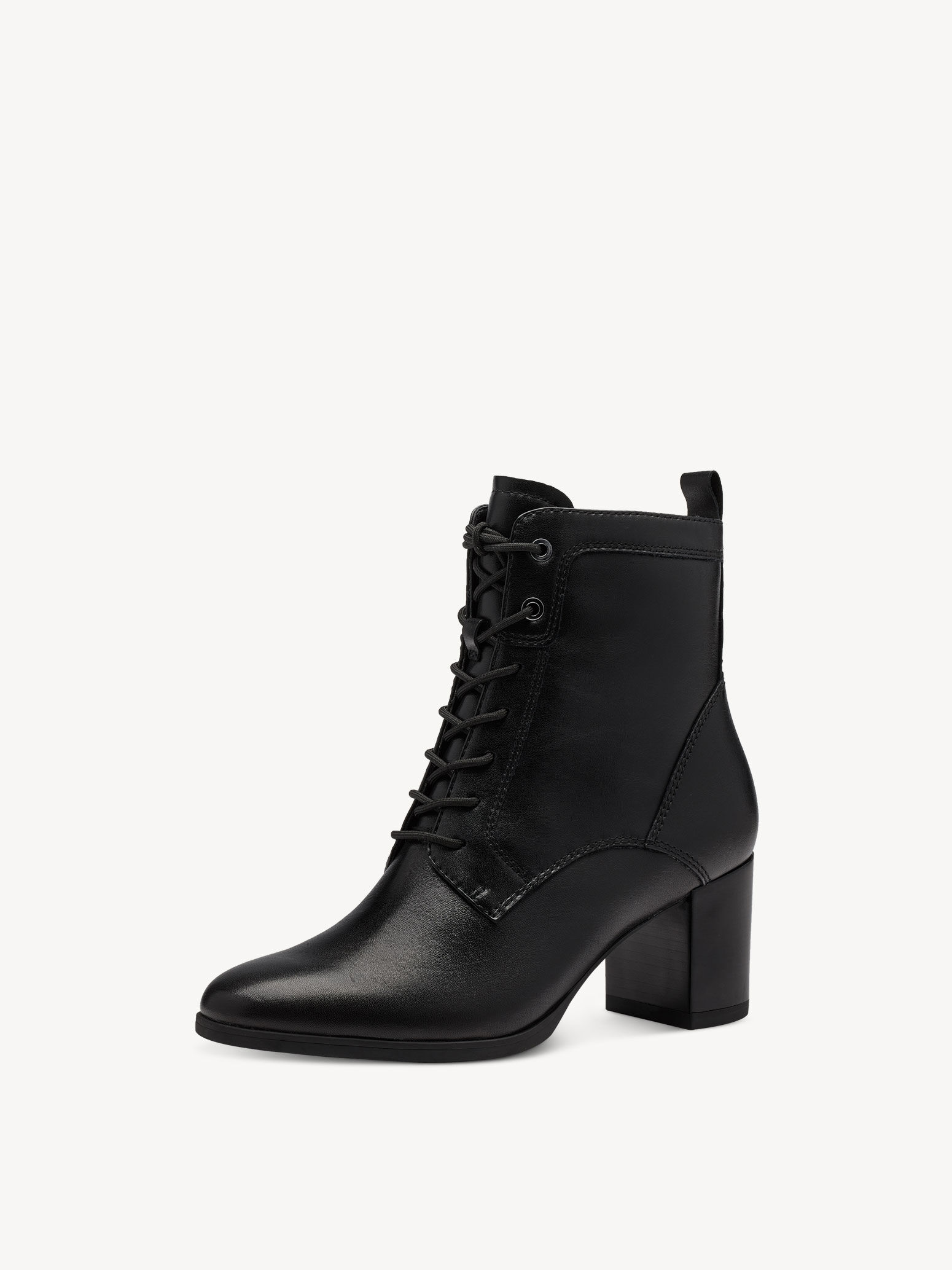 Bottine en cuir - noir