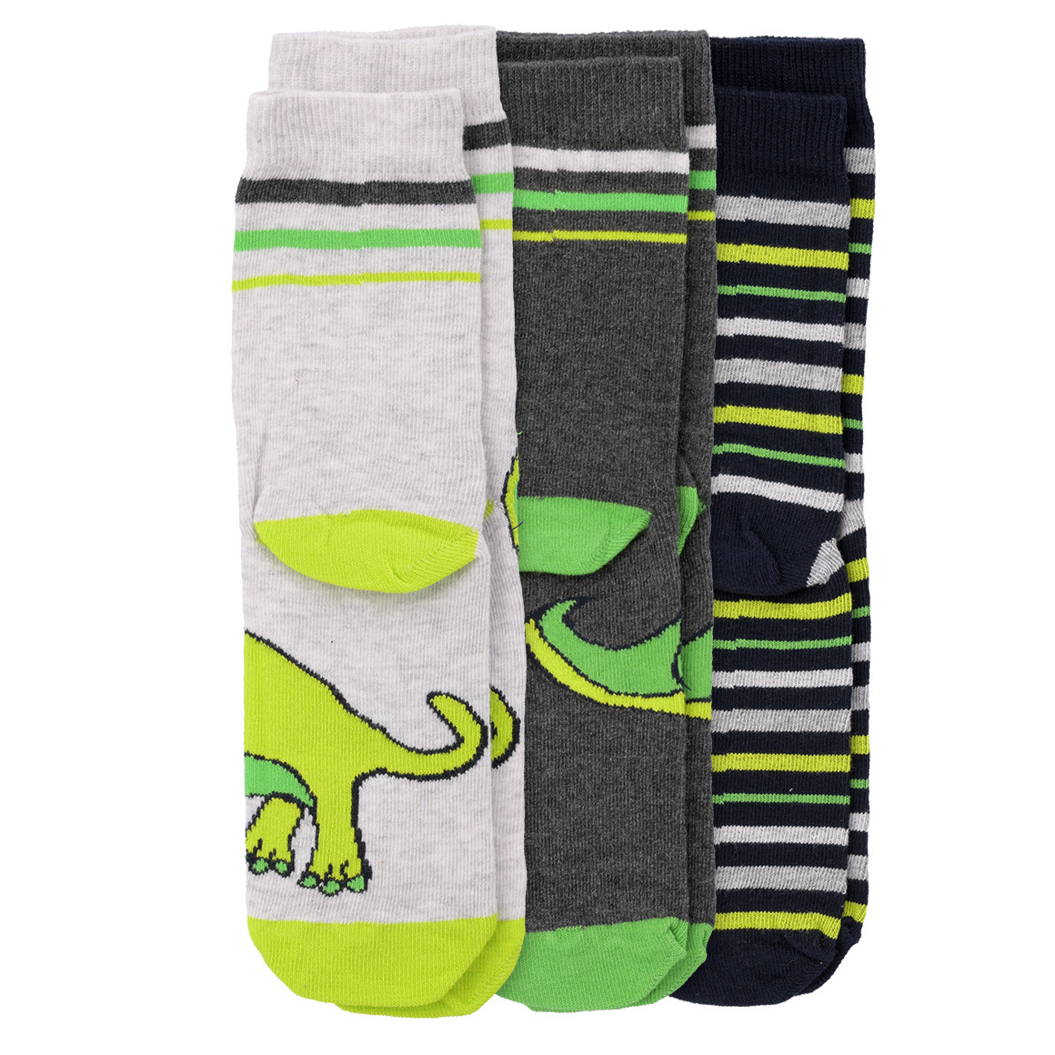 3 Paar Jungen Socken mit Dino-Motiven