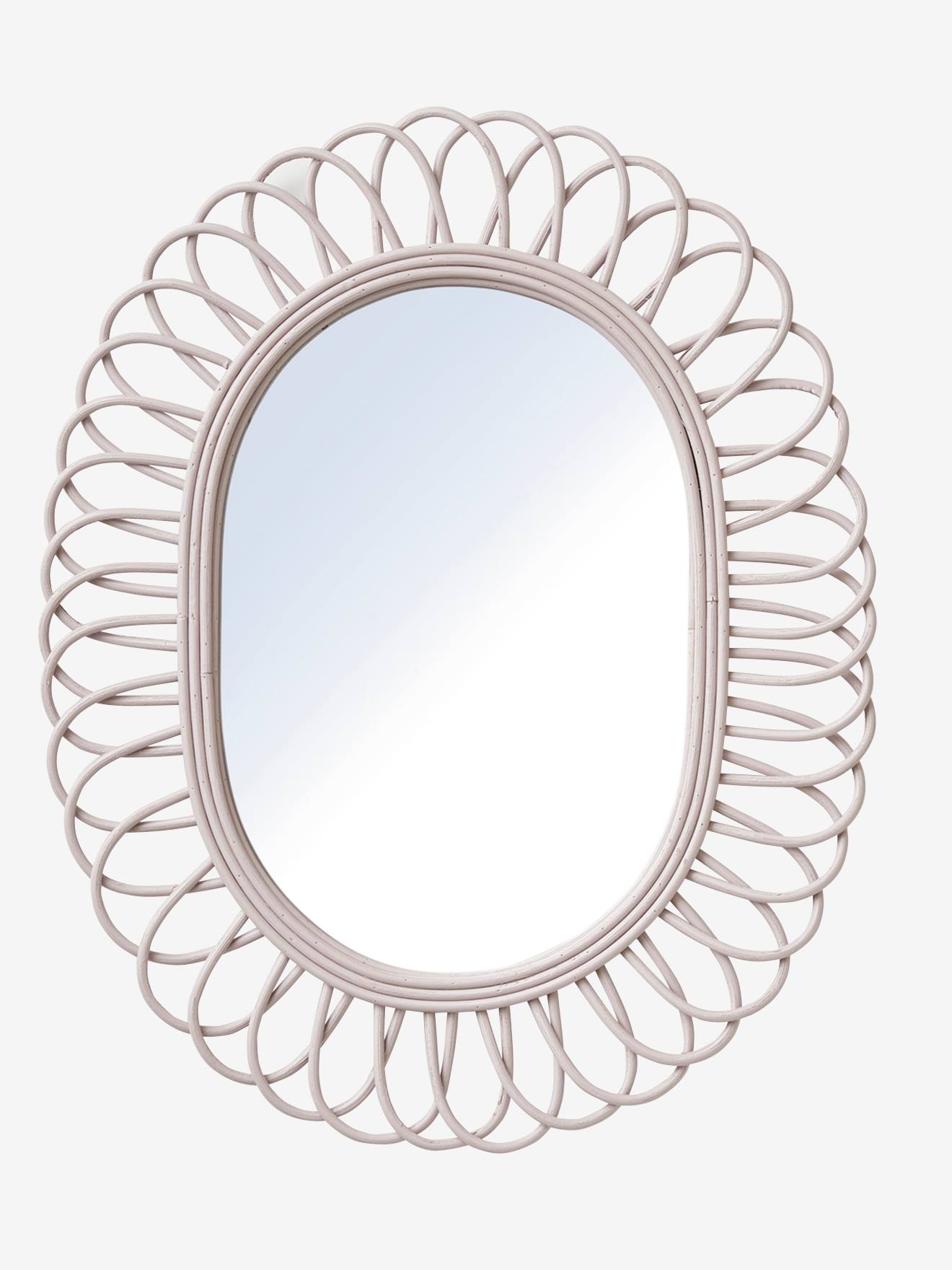Miroir ovale en rotin DOUCE PROVENCE violet