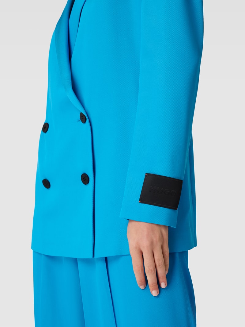 Blazer mit Reverskragen Modell 'Aboma' in ozean blau