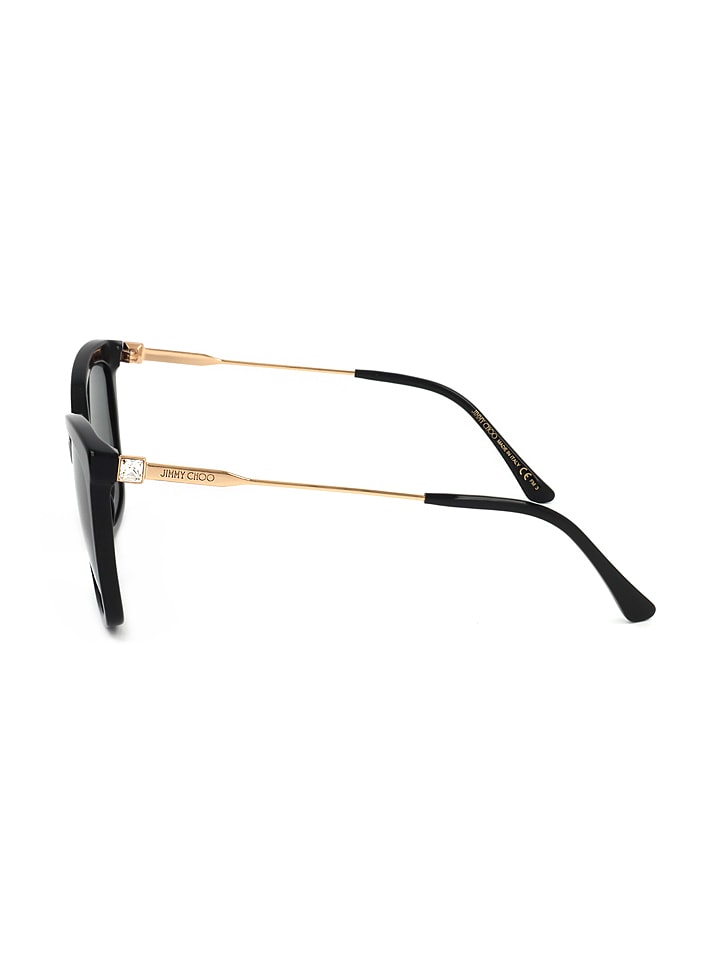 Jimmy Choo Damen-Sonnenbrille in Schwarz/ Gold günstig kaufen 55