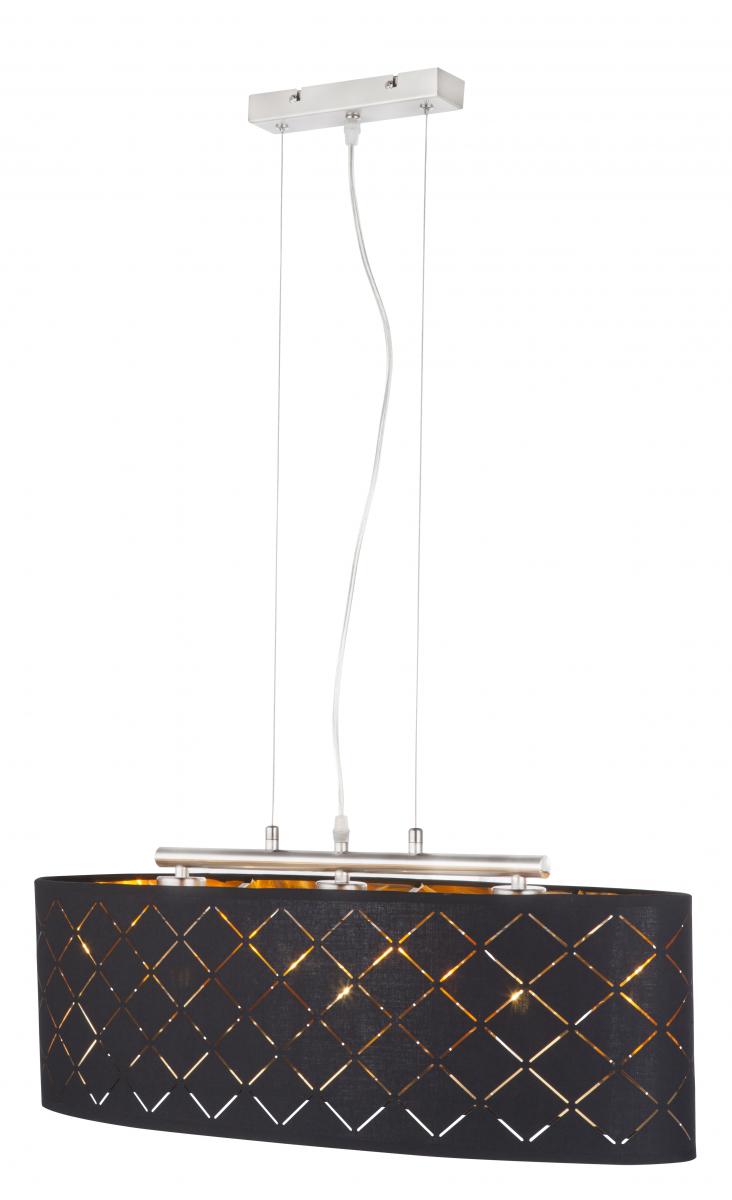 Globo Lighting - CLARKE - Hängeleuchte Metall Nickel matt, 3x E27
