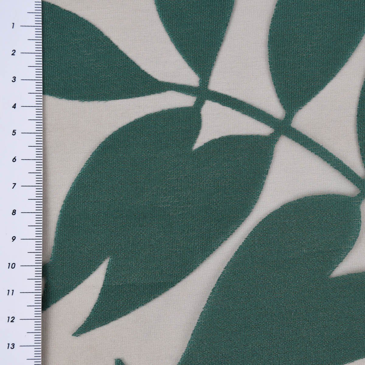 Meterware Rasch Textil Stores Ausbrenner Sri Lanka Blätter petrol bronze 300cm, halbtransparent, Viskose, überbreit