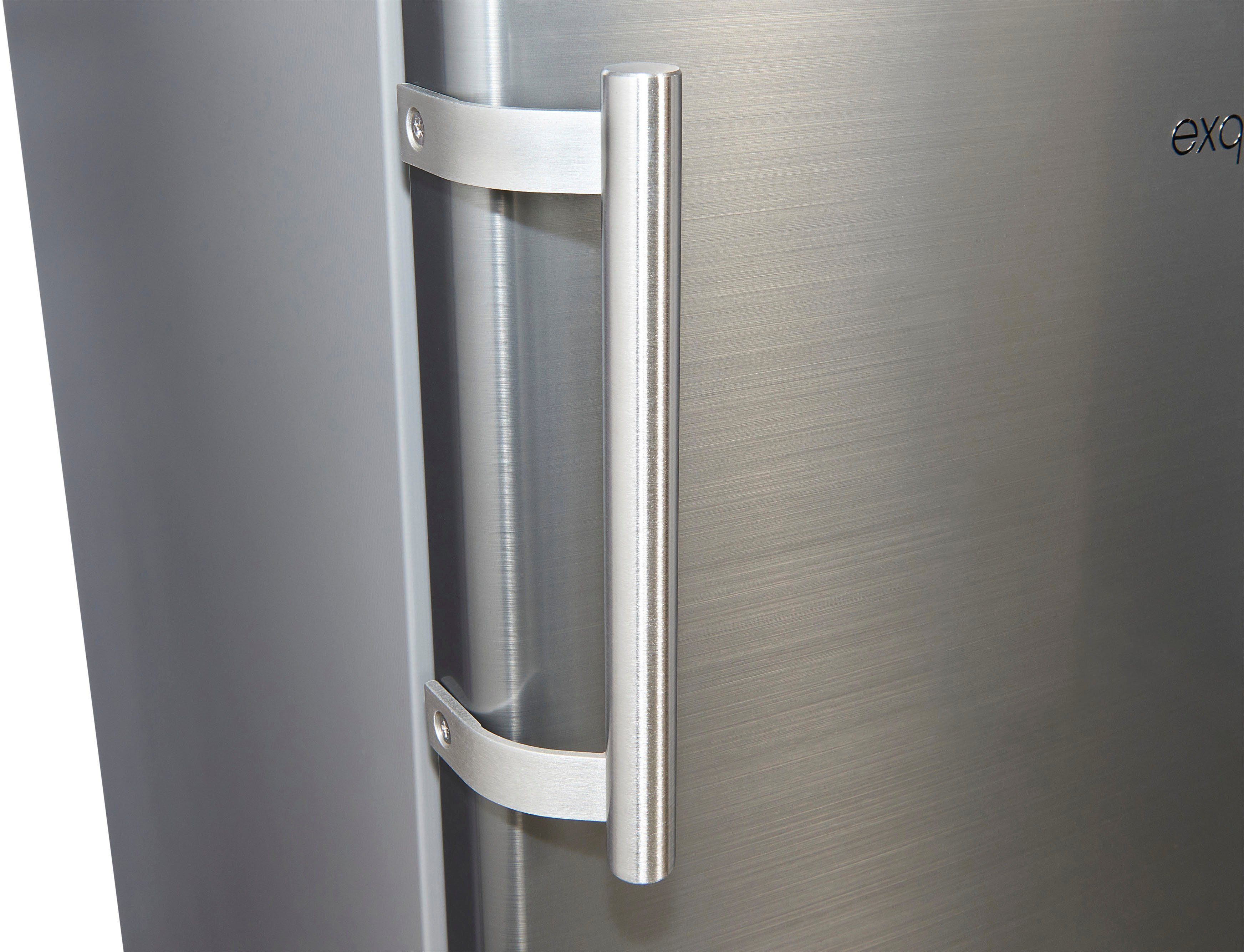 exquisit Kühlschrank KS185-4-HE-040E inoxlook, 122 cm hoch, 55 cm breit