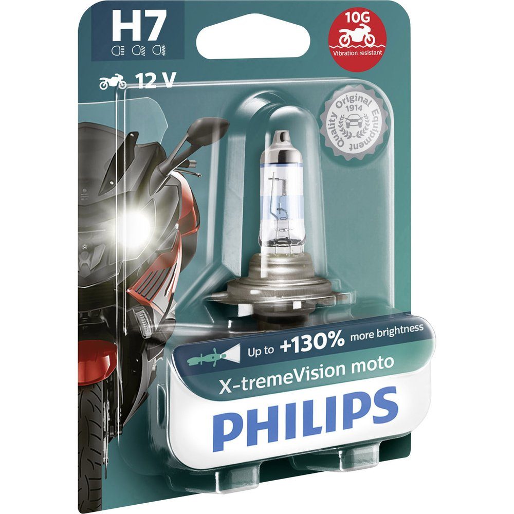 Philips KFZ-Ersatzleuchte Philips 12972XV+BW Halogen Leuchtmittel X-Tremevision Moto H7 55 W 12