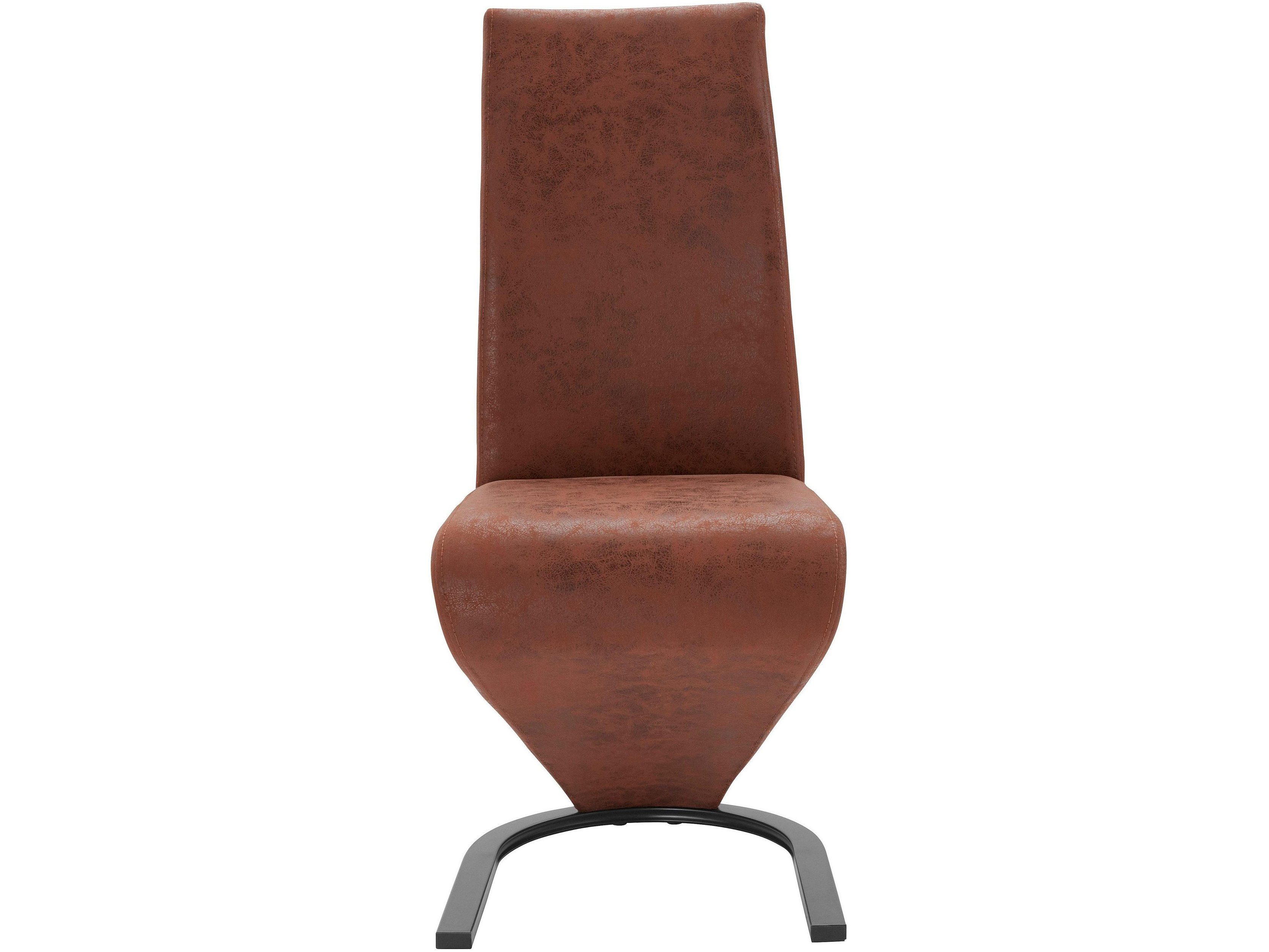 loft24 Freischwinger Zap (Set, 2 St), Esszimmerstuhl mit Microfaser Bezug, Metallgestell, Sitzhöhe 47 cm