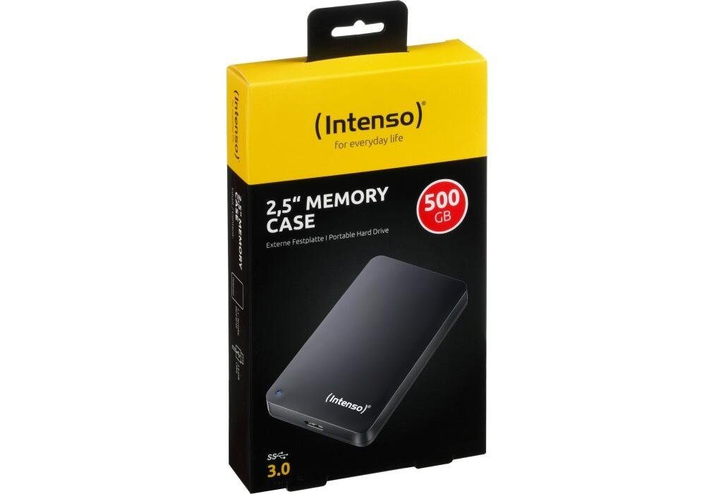 Intenso Intenso Memory Case schwarz 500GB, USB 3.0 Micro-B externe HDD-Festplatte