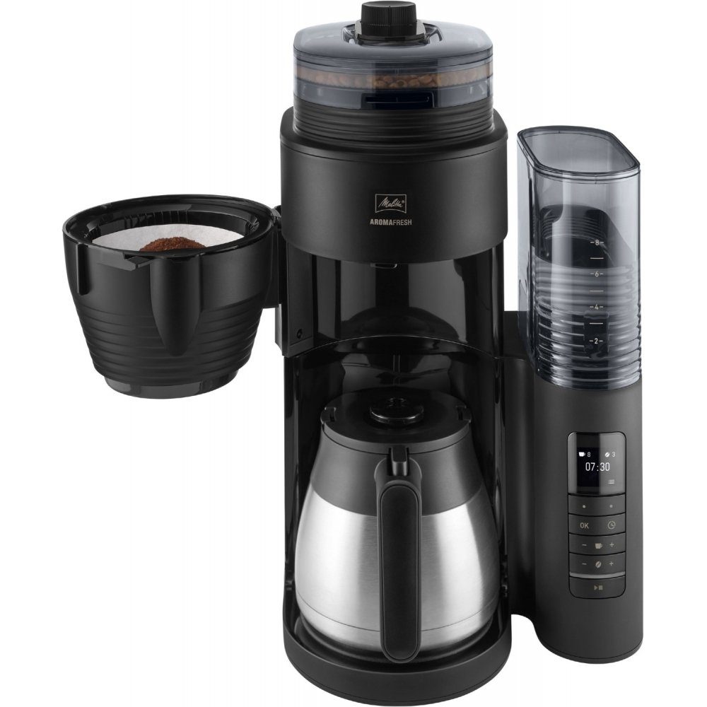 Melitta Kaffeemaschine mit Mahlwerk AromaFresh Therm Pro - Filterkaffeemaschine - schwarz