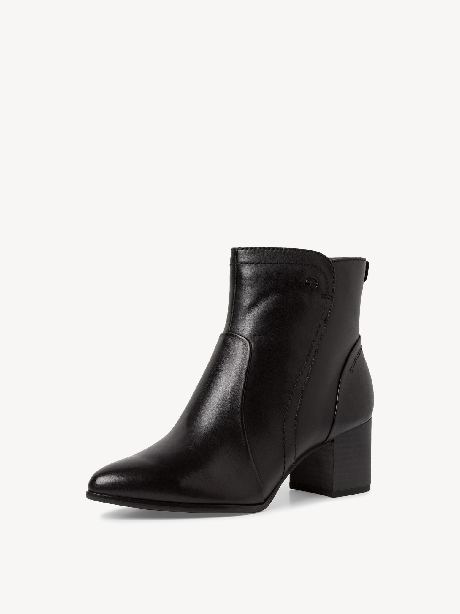 Bottine en cuir - noir