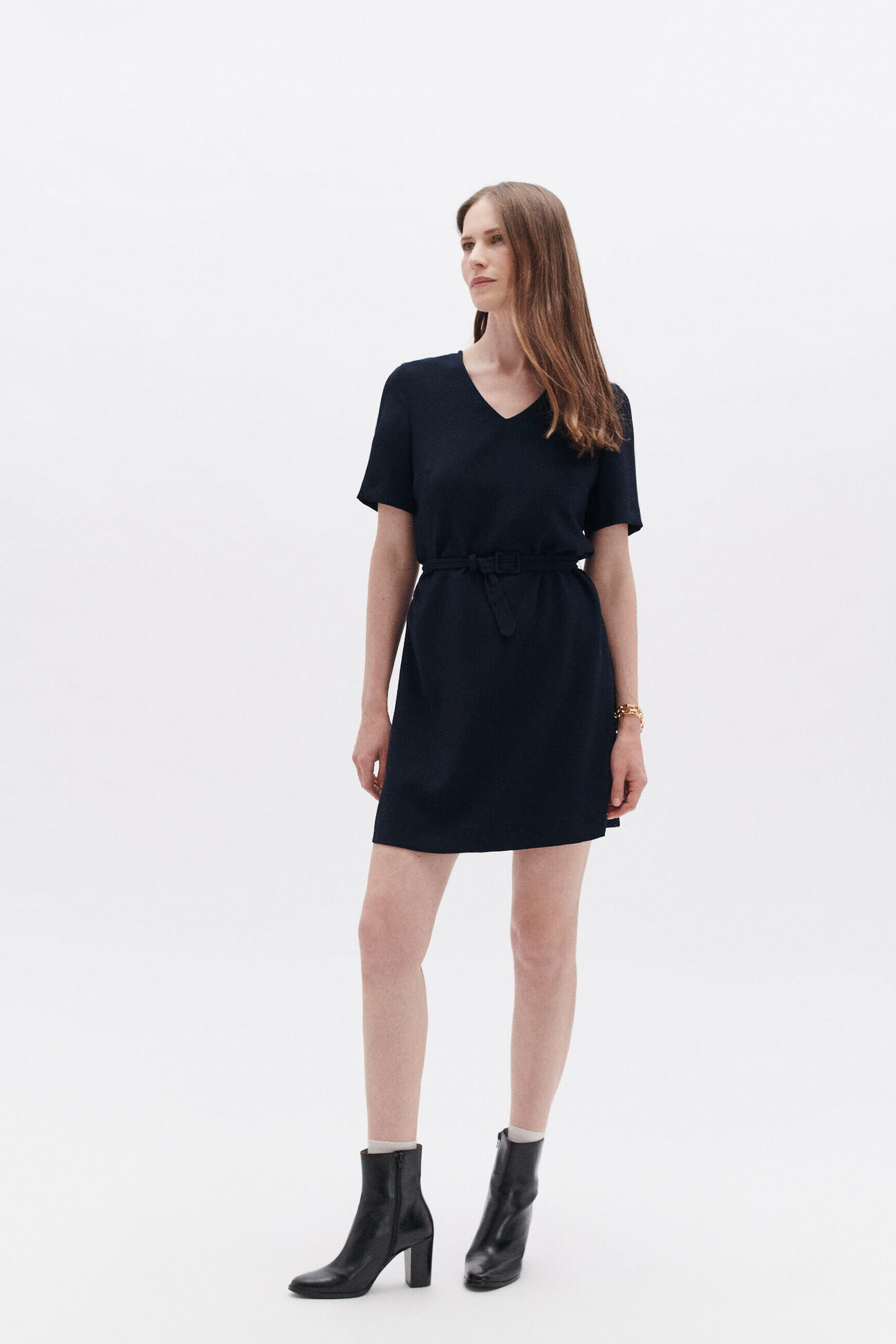 Robe reine bleu marine femme