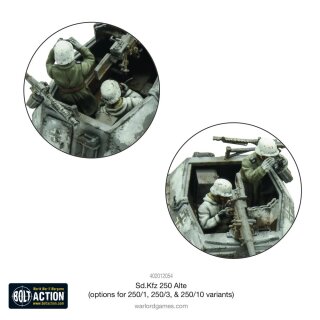 Sd.Kfz 250 (Alte) Half-Track (Options to make 250/1, 250/3 or 250/10 Variants)