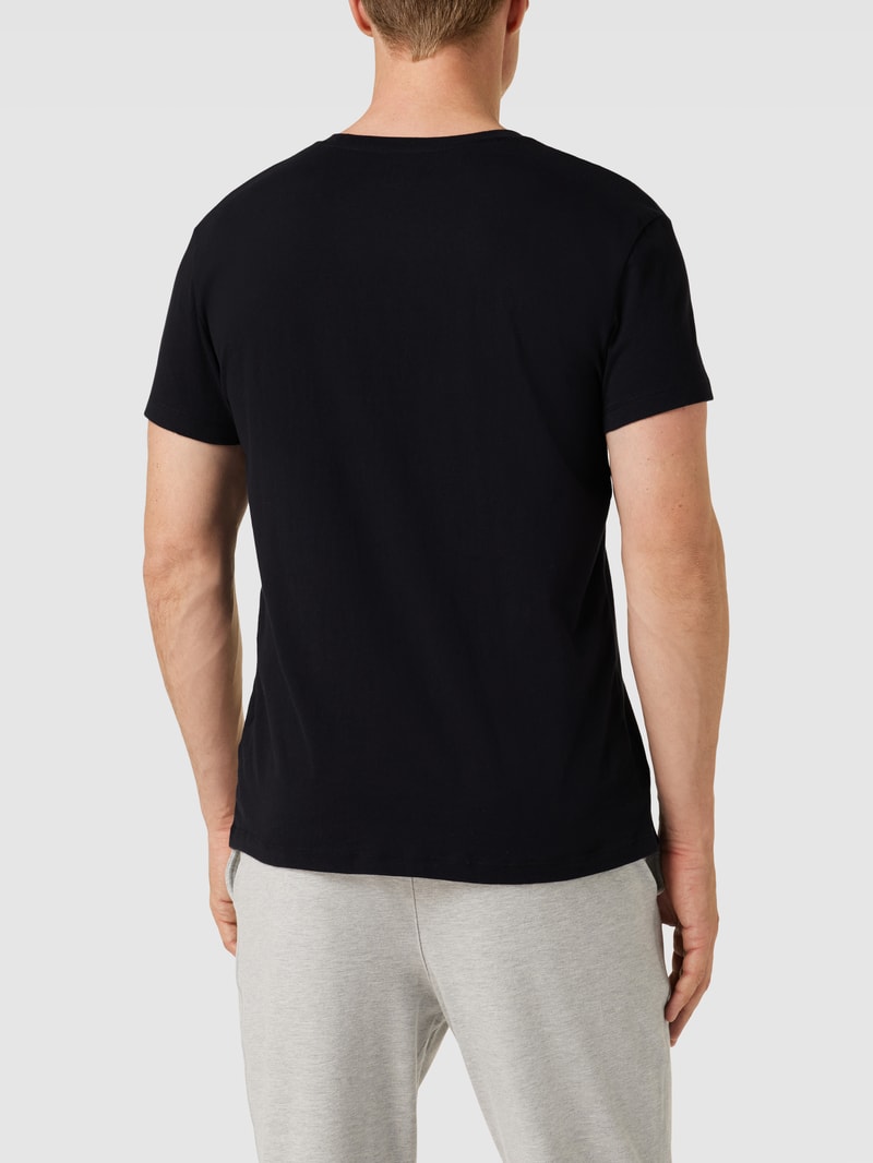T-Shirt mit Logo-Print im 2er-Pack in schwarz