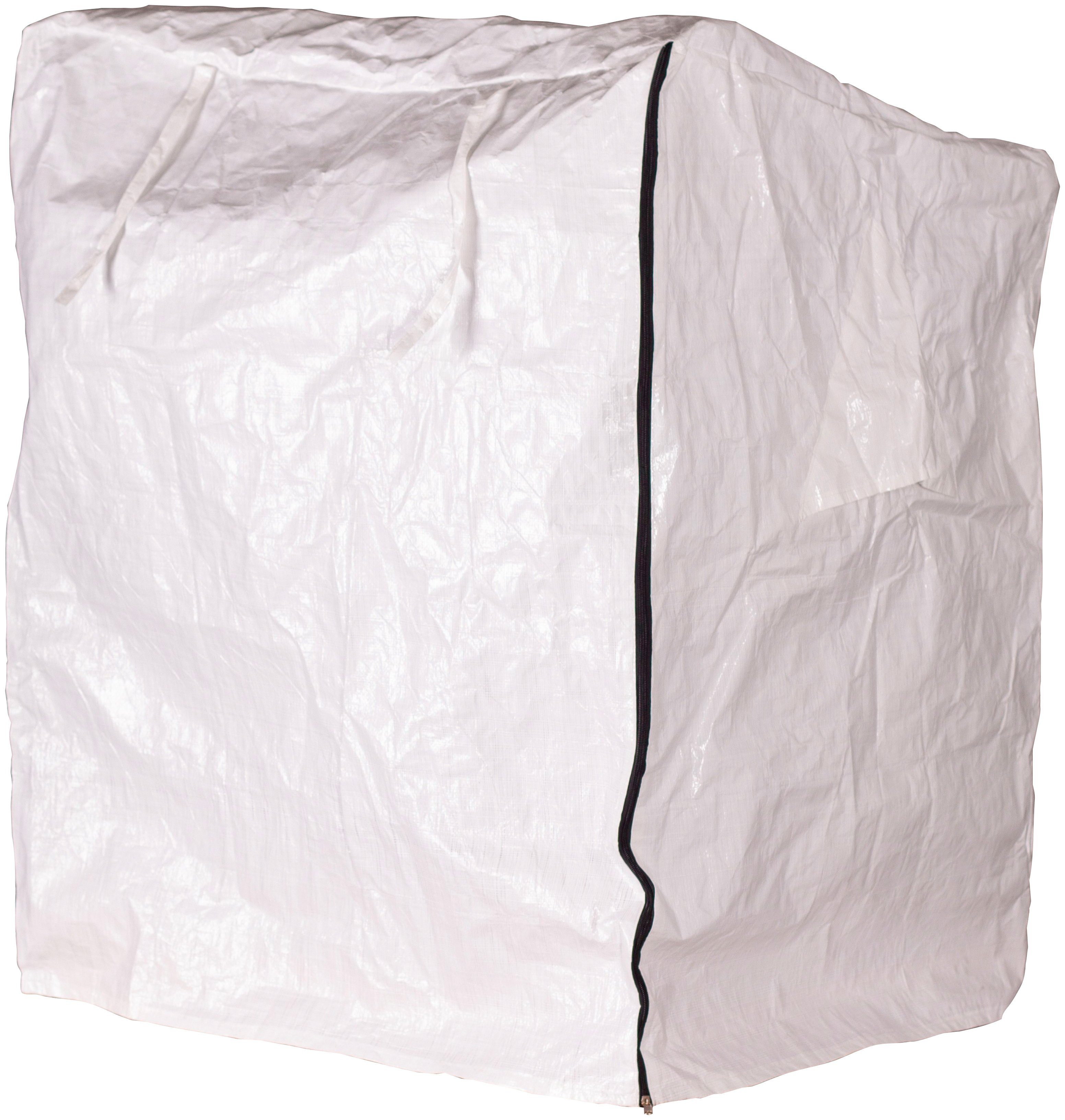 deVries Haustierstrandkorb, BxTxH: 75x65x95 cm, Halblieger, Nordsee-Modell, schwarz, grau gestreift, für Hunde