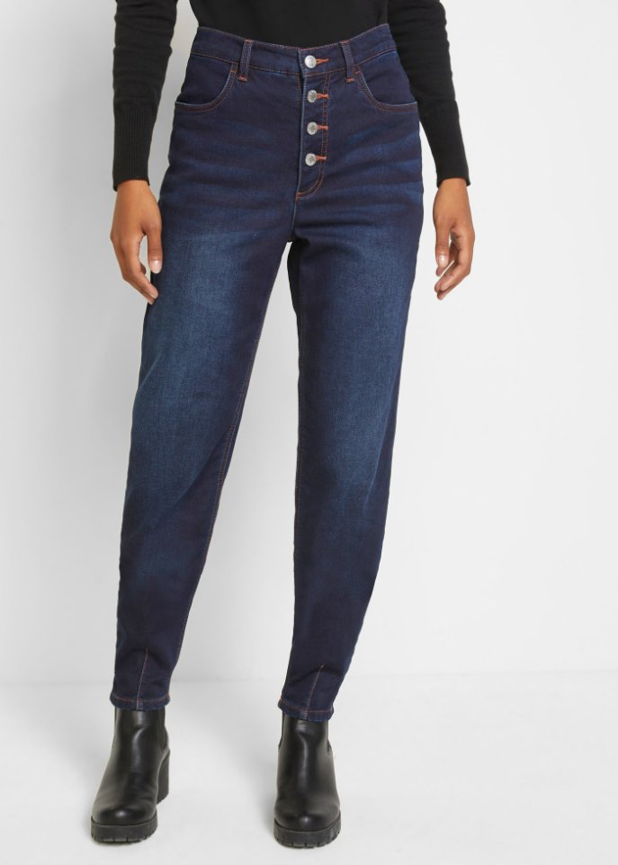 Thermojeans mit kuscheliger Innenseite, Mom Fit