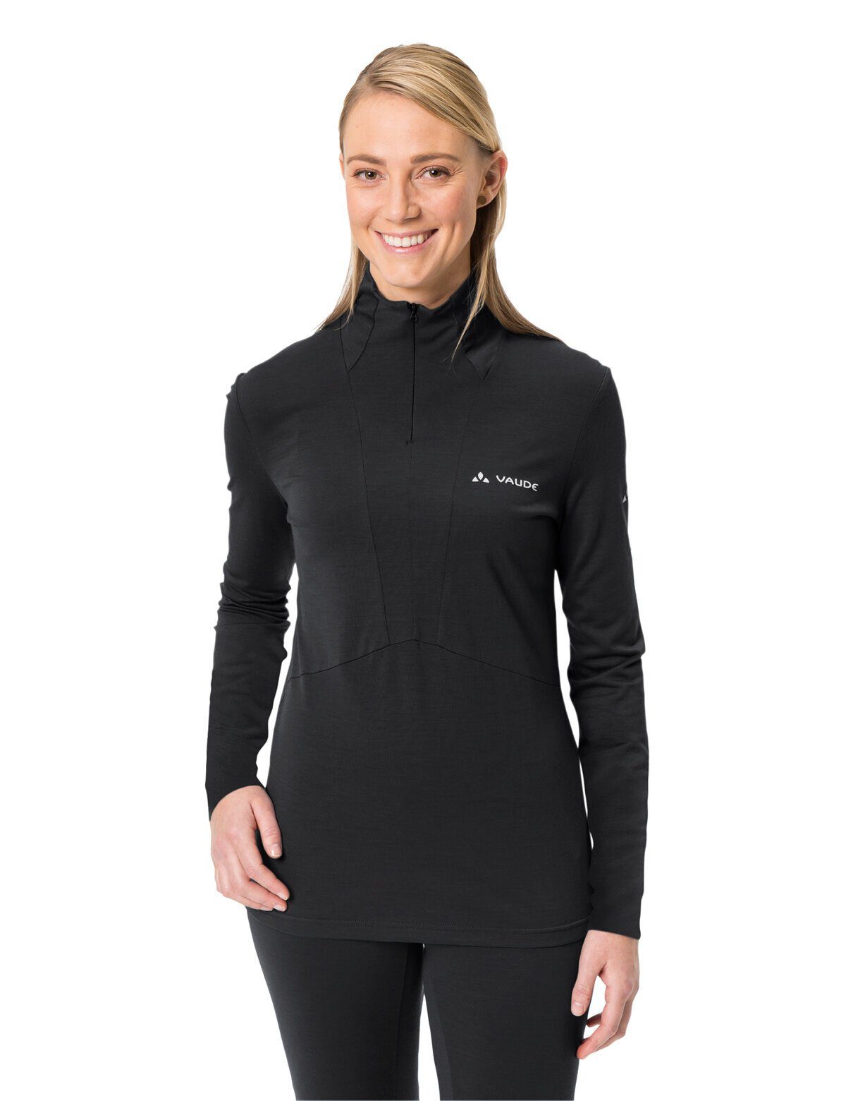 VAUDE Rundhalspullover Women's Monviso Wool Halfzip Shirt (1-tlg)