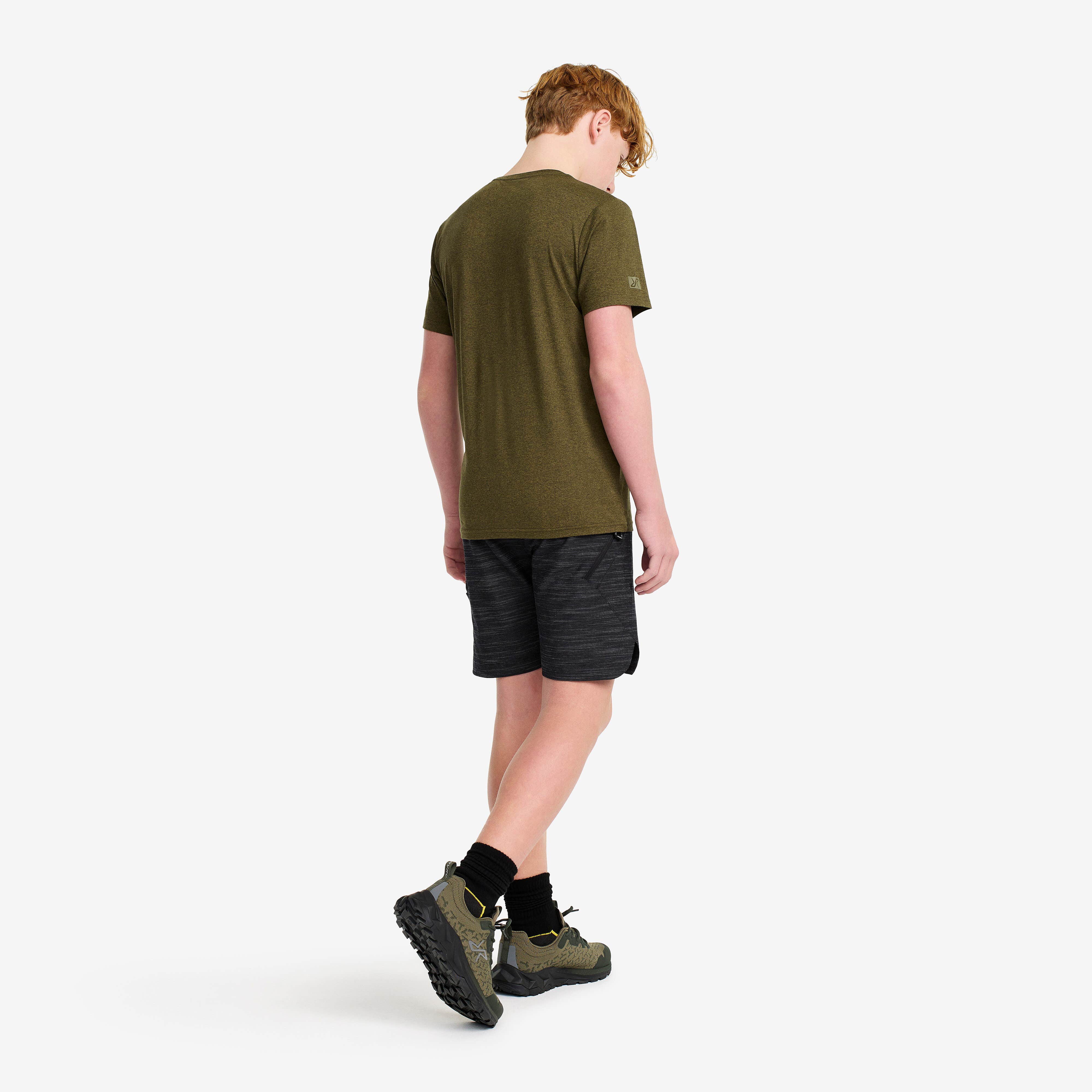 Backpacker Tee Teens Dark Olive