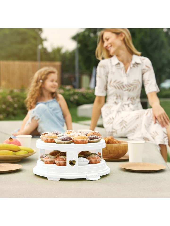 Rotho FRESH Tortenglocke hoch mit Trays in Transparent / Weiß günstig kaufen onesize