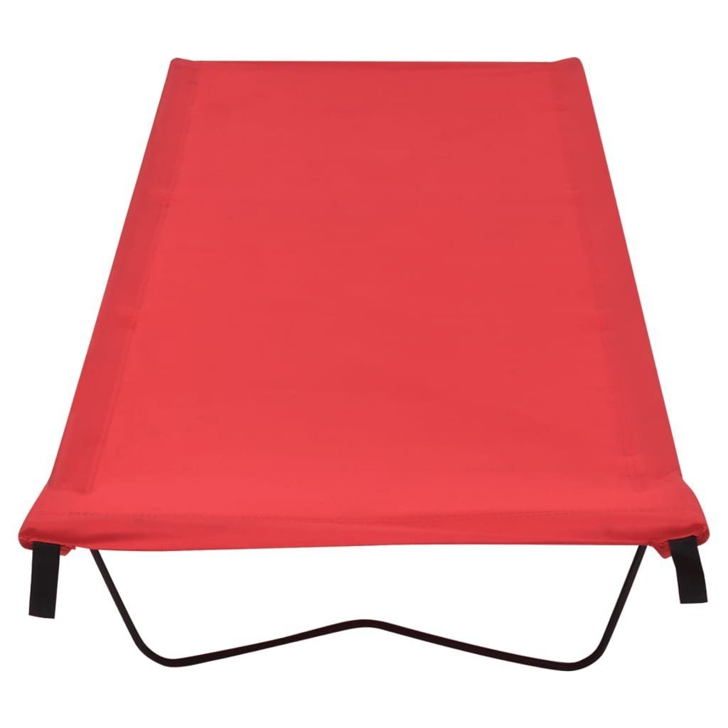 vidaXL Feldbett Campingbett 180x60x19 cm Oxford-Gewebe und Stahl Rot (1-St)
