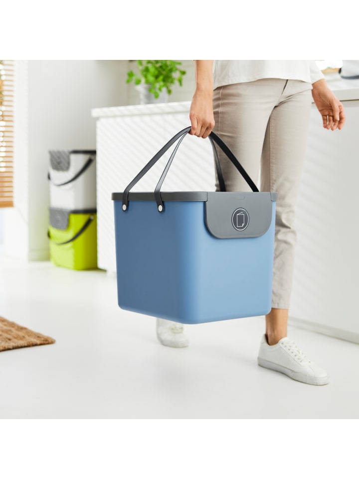 Rotho Albula Mülltrennungssystem 40 l für die Küche in Horizontblau günstig kaufen onesize