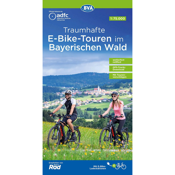 ADFC TRAUMHAFTE E-BIKE-TOUREN IM BAYERISCHEN WALD - Fahrradkarte